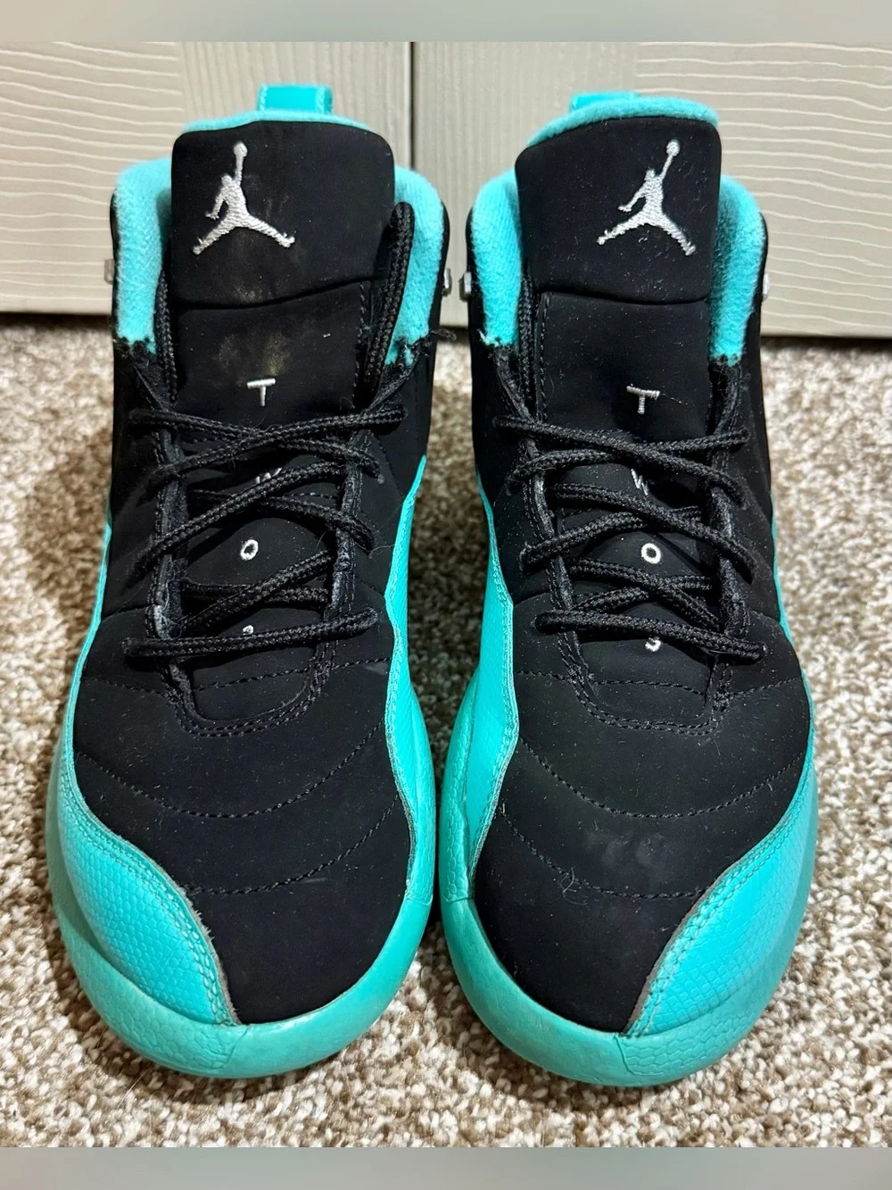 Nike Air Jordan 12 Retro GP Hyper Jade Black Youth Athletic Kids 3Y